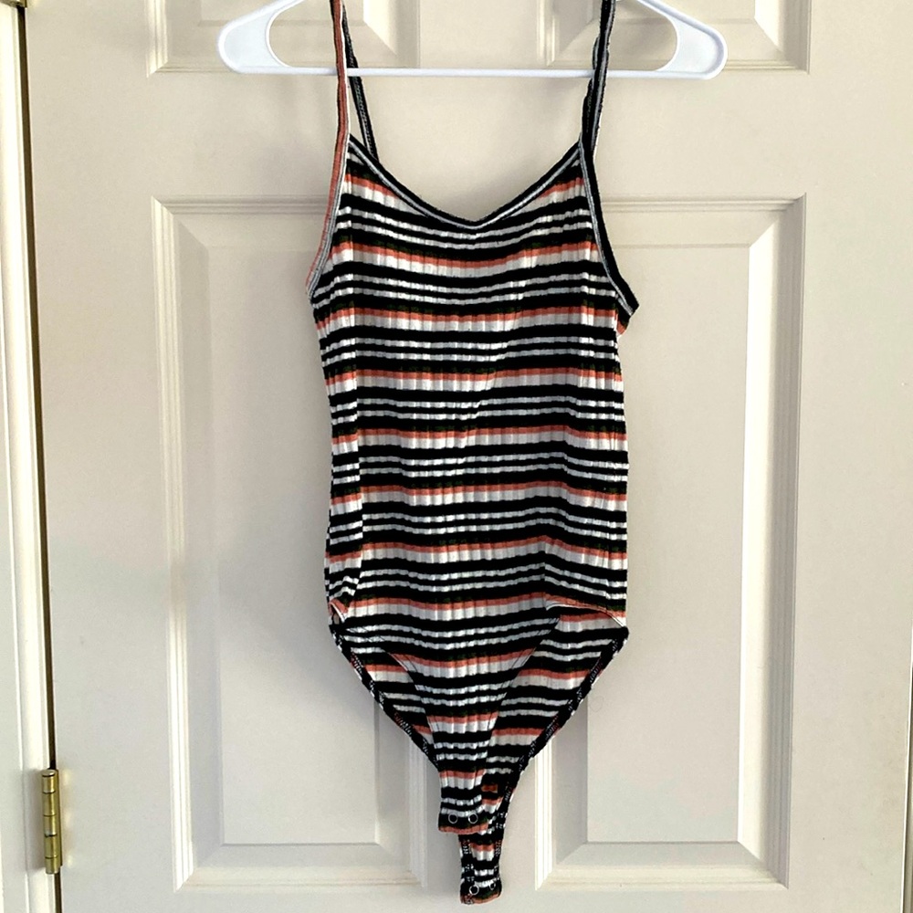 Forever21 Striped bodysuit